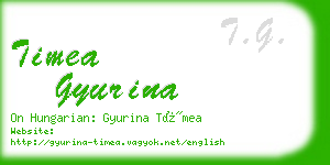 timea gyurina business card